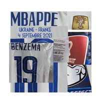 Wholesale American College Football Wear Match Worn Playe issue Griezmann Benzema maillot Jersey Varane Martial Rabiot Pogba Kante MatchDetails Sports Shirt