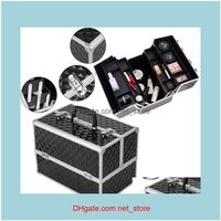 Wholesale Bags Lage Aessoriesmakeup Train Case Bags Cases Professional Cosmetic Box With Adjustable Dividers Trays Usa From Ship Drop Delivery