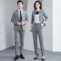 Wholesale Men s Suits Blazers Men Women Tailor Suit For Office Business Grey Black Formal Stretch High Quality Blazer Pant Set Unisex Team Work