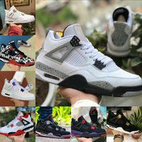 Wholesale Sale Bred Black Cat s Basketball Shoes Men Mens White Cement Encore Pine Green Wings Fire Red Singles Designer Sneakers IV Pure Money Trainers