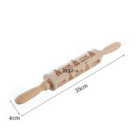 Wholesale 8 Designs Wooden Christmas Rolling Pins Embossing Flour Stick Snowman Elk Snowflake Engraved Dough Roller For Embossed Cookies LLE10335