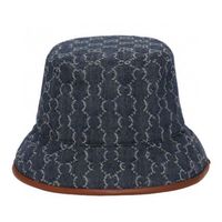 Wholesale 2021 Fashion Street Hat Baseball Caps Fisherman Cap Men and Women Small Rim Denim Blue Canvas hats