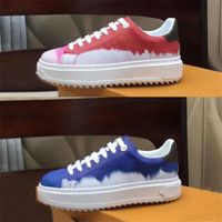Wholesale Casual Women Travel Leather Lace up Sneaker Cowhide Fashion Lady Designer Boots For Toddlers Running Trainers Letters Woman Shoe Platform Printed Shoes