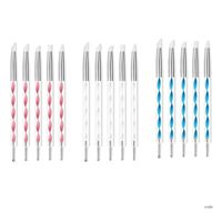 Wholesale Nail Art Kits Sculpture Pen Dual Tipped Nails Polish Carving Silicone Tip Brushes Craft Embossing Tools