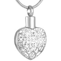Wholesale Pendant Necklaces MJD9127 Discount Big Sale Off Crystal Cremation Jewelry Heart Ash Holder Necklace pendant Only