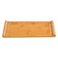 Wholesale Kitchen Storage Organization Wood Serving Tray Teapot Teacup Platter Rectangle Scroll Kungfu Tea Plate