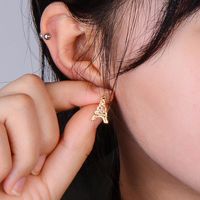 Wholesale Cubic Zirconia Eiffel Tower Statement Copper Stud Earrings Luxury Tuny CZ Rainbow Color Wedding Party Jewelry For Woman