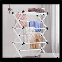 Wholesale Racks Housekeeping Organization Gardenfloor Standing Foldable Drying Rack Hangers For Clothes Towel Clothing Organizer Home Aessories Drop
