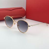 Wholesale 0009S New Men and Women Round Sunglasses Metal Frame Popular Retro Uv400 Lenses Top Quality Eye Protection Classic Style Gift Box