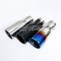 Wholesale Car Universal Exhaust Pipe Muffler Tip Blue Black Silver Colour Plain End Stainless Steel Accessories