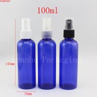Wholesale 100ml X blue empty plastic spray perfume bottles with sprayer pump cc for cosmetics china