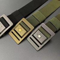Wholesale Outdoor Lover Civilian Style TC4 Titanium Buckle With Camouflage Woven Inner Belt Nylon Belts