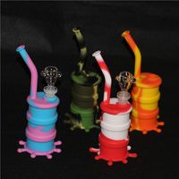 Wholesale hookahs silicone rigs Container case For Atomizer Vaporizer E Cigarette Oil Reusable Wax Box Containers