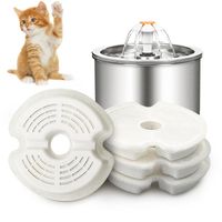 Wholesale Cat Bowls Feeders Water Fountain Carbon Replacement Filters And Foams For Stainless Steel Drinking Packs Pet Supplies
