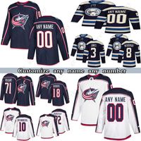 Wholesale Custom Columbus Blue jackets hockey jerseys Cam Atkinson Patrik laine Seth Jones MAX DOMI any number and name