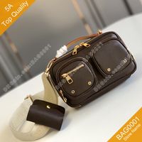 Wholesale 5A Top Quality Camera Utility Bags Women Men Crossbody Fashion Casual Canvas Flower Style Trunk Shouldebags Handbags Pocket With Box B053 BAG0001