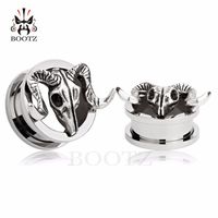 Wholesale Kubooz Ear Piercing Rings Plugs Tunnels Stainless Steel Studs Screw Body Jewelry Gauges Earrings Fashion Gift For g g