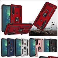 Wholesale Phone Aessories Cell Phones Aessoriesarmor Cases For Moto Motorola G7 E5 G6 Play One Zoom P40 Power Z4 G8 Plus Magnetic Ring Holder Case D