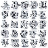 Wholesale CodeMonkey Real Sterling Silver Letter Alphabet A Z Charm Name Bead Fit Original Bracelet Pendant Jewelry CMC030