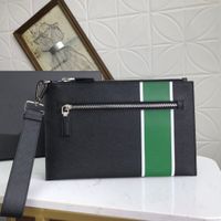 Wholesale Card Holder Portfolio Wallets Coin Purse high quality ultra thin letter brand wristband bags webbing stripe design large capacity leather wallet mens bag