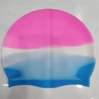 Wholesale Swimming Cap Rainbow Color Unisex Silicone For Long Hair Waterproof Diving Cap Professional Swim Hat Keep Hair Dry G3367IC