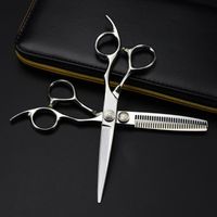 Wholesale Hair Scissors Professional JP c Steel Inch Flower Screw Cutting Barber Makas Haircut Thinning Shears Hairdresser