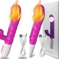 Wholesale Nxy Vibrator Sucking Thrusting Rabbit for Women Clitoris Clit Sucker Stimulator Heating Stretch Dildo Female Adult Sex Toy