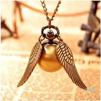 Wholesale WatchesHarry Potter peripheral Quidditch Necklace ball big wing snitch pocket watch