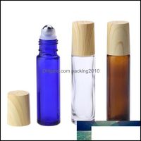 Wholesale Packing Office School Business Industrialwholesale Clear Amber Blue Essential Roller Ball Per Oil Roll On Bottles With Plastic Cap