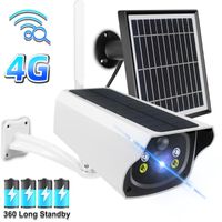 Wholesale Cameras G Security Camera With SIM Card Slot Built in Rechargeable Battery Outdoor Wireless WIFI External W Solar Panel