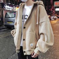 Wholesale New Cool Casual Winter Fleece Hoodies Men Women Harajuku Solid Color Warm Sweatshirt Korean Teens Fashion Hoodie Sweatshirt X0726