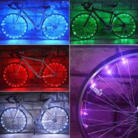 Wholesale Bike Lights LED Bicycle Mountain Night Riding Wheel Steel Light Rim Spoke Clip Tube Warning Strip Reflective Outdoor Safety