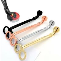 Wholesale DHL Stainless Steel Snuffers Candle Wick Trimmer Rose Gold Scissors Cutter Oil Lamp Trim scissor Cutter CDC08