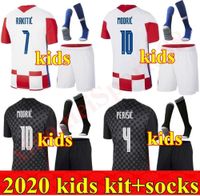 Wholesale 2021 boys youth Soccer Jerseys PERISIC MODRIC MANDZUKIC REBIC kits Football Shirt RAKITIC children kids Kit uniforms