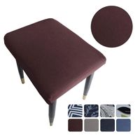Wholesale Chair Covers Rectangular Home Seat Slipcover Retro Elastic Printed Stool Cover Dining Room Wedding Banquet Decor
