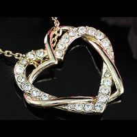 Wholesale Peacock Star Heart Rose Gold Color Silver Color Use Austrian Crystals Necklace CSN158 Pendant Necklaces