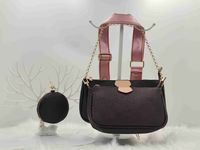 Wholesale Women Luxurys Designers Bags Tote Hand shopping Crossbody Fashion leather pochette shoulder Metal chain old flower Tassel classic Brown