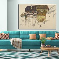 Wholesale Paintings Canvas Modular Egon Schiele Picture Home Decoration Expressionism Wall Art House Modern Prints Retro Painting For Bedroom Poster