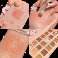 Wholesale Eye Shadow VONGEE Colors Peach Palette Pearl Glitter Earth Color Matte Makeup Face Contouring Cosmetic
