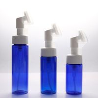 Wholesale Storage Bottles Jars Plastic Face Cleaning Foam ml Empty Froth Foaming Pump Bottle With Silicone Brush Head
