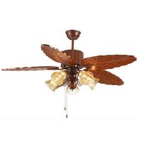 Wholesale Ceiling Fans Fan HUGE Leaf Blades With Five Light Kits PULL CHAIN CONTROL Outdoor