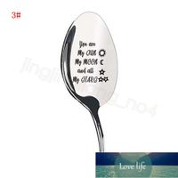 Wholesale Valentine s letter Long Handle Spoon Stainless Steel Color Coffee Spoon Wedding Anniversary Gift Valentine s Day party favor spoons CYF4590