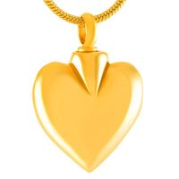 Wholesale Pendant Necklaces Gold Heart Necklace Souvenir Ash Keepsake Pet Urn Locket Cremation Jewelry For Women