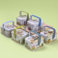 Wholesale Vintage Small Suitcase Storage Tin Cookie Chocolate Party Supplies Candy Box Gift Earphones For Wrap