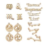 Wholesale Unisex Zodiac Sign Necklace Pendant Star Constellation Men Women Jewelry Accessories