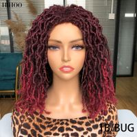 Wholesale 26 Synthetic Wigs For Black Women Crochet Braids Twist Jumbo Dread Faux Locs Hairstyle Long Afro Brown Hair