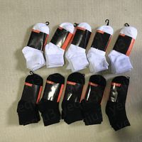 Wholesale mens socks Women High Quality Cotton All match classic Ankle Letter Breathable black and white Football basketball Sports Sock Uniform size Christmas