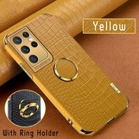 Discount coque huawei Crocodile Pattern Leather Cases Cover with Metal Ring Stand Coque For Huawei P30 P40 Nova 6 7 8 V30 V40 Mate 20 30 40 Pro Phone Case