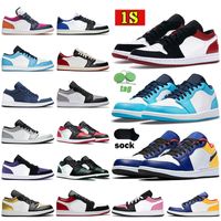 Wholesale Authentic jumpman low s one sport shoes for mens womens basketball running jogging gym table tennis campink hiking sneaker UNC triple black green toe trainers