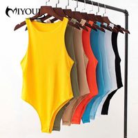 Wholesale Bottoming Bodysuit For Women Slim Body Black Vest Multiple Colour All Match Beige Sexy Tops Jumpsuit Women s Jumpsuits Rompers